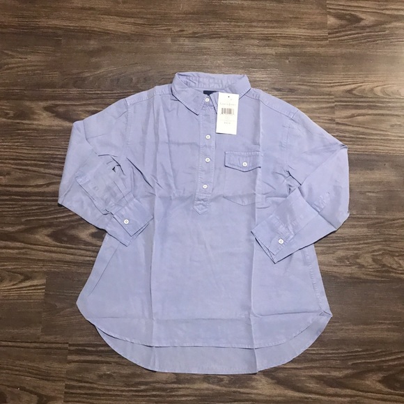 💥NWT Lauren James Rolled Sleeve Button Up - Picture 3 of 5